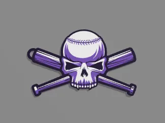 Clash Baseball Skull Keychain 