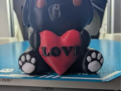 Black Colored Valentine's Day Dog