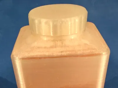 Square bottle with wide opening