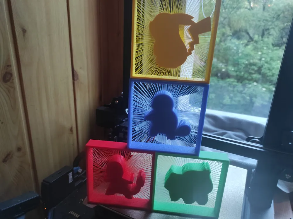 Suspended Pokemon starters Kanto region desk decor - Free 3D Print ...