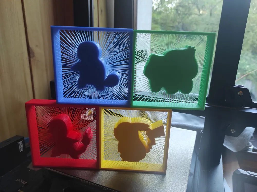 Suspended Pokemon starters Kanto region desk decor - Free 3D Print ...