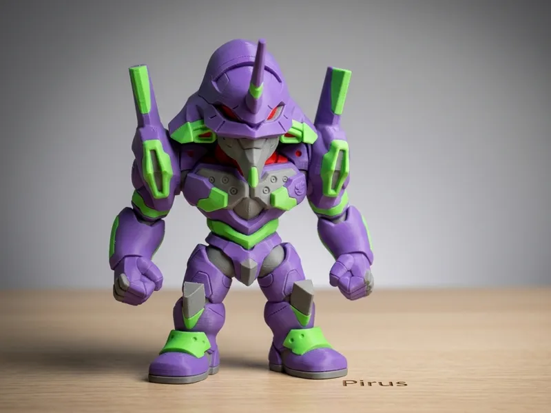 EVA Unit-01 Chibi Figure–Cute Mecha Display Model