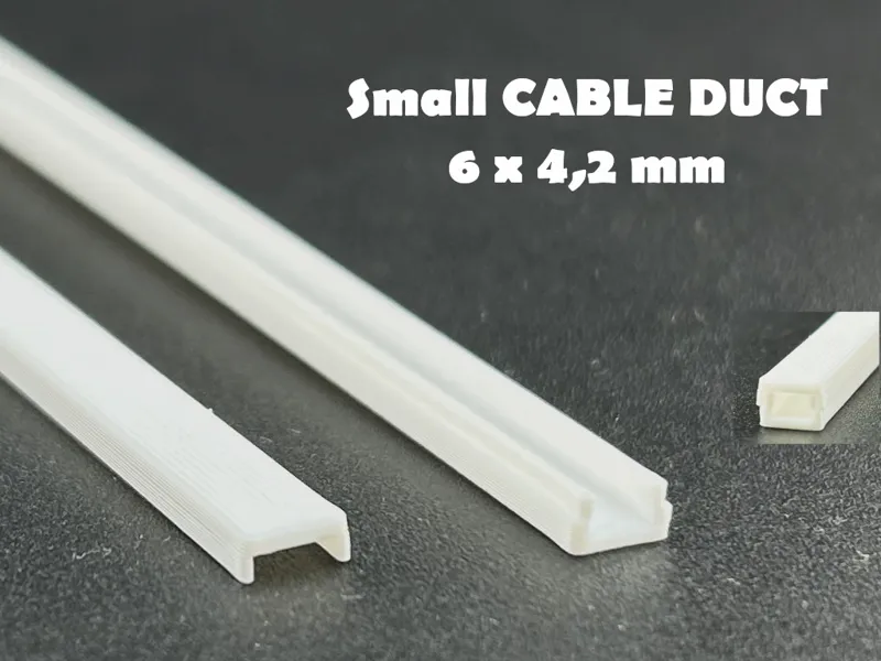 Small Cable Duct (6×4.2mm) – Snap-Fit Lid