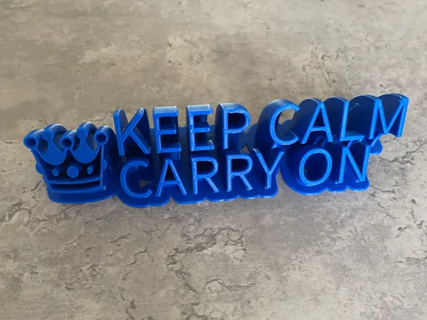 Plaque déco « Keep Calm Carry On »