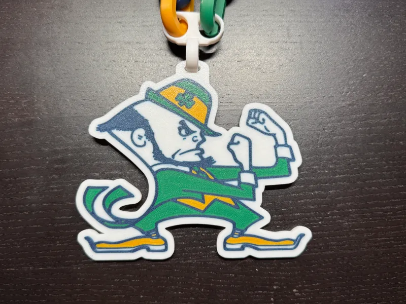 Notre Dame Fighting Leprechaun Chain Pendant
