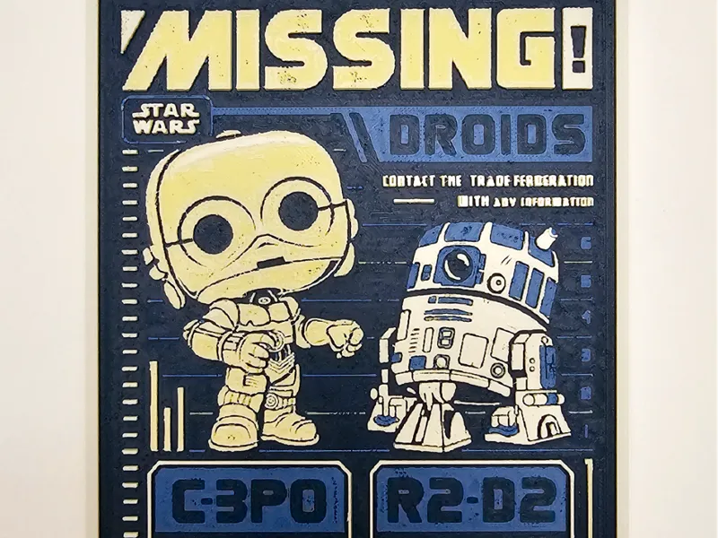 HueForge Missing Droids Fan Art