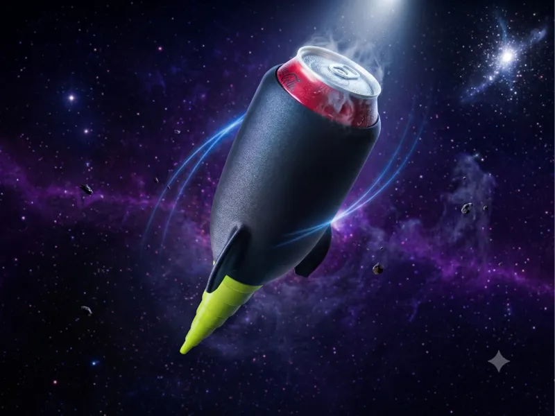 Rocket Pop - Extendable Plume Drink Can Holder