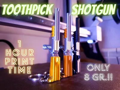Toothpick shotgun Keychain - with or without AMS