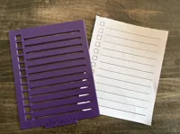 12 Item List - sized for Scrap Paper Tray