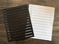 12 Item List - Sized to use without the Scrap Paper Tray
