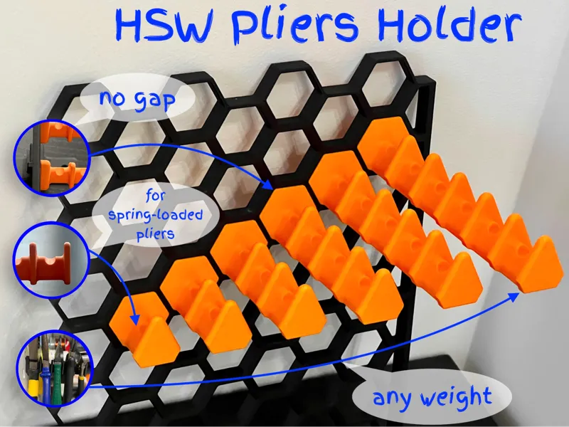 HSW Pliers Holder (1 to 6 pliers) v2