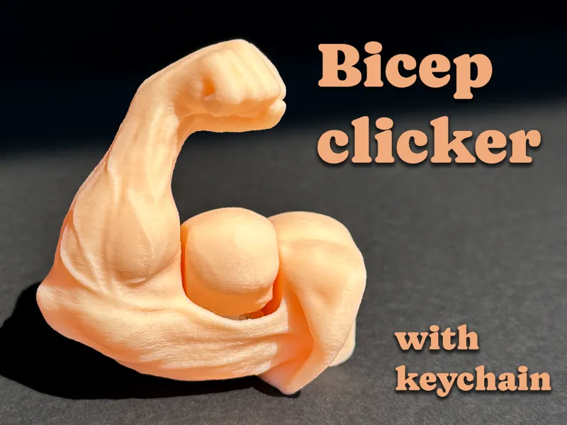 Bicep fidget clicker with keychain