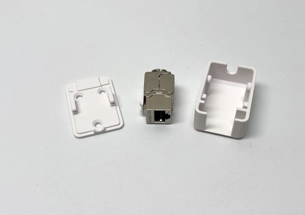 Surface mount keystone RJ45 connector, parametric by ups - MakerWorld