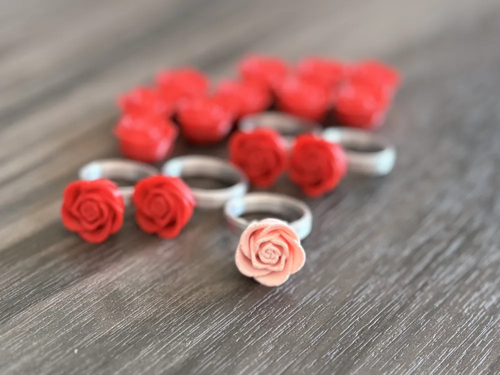 Rose Ring ( Includes ring bands in multiple sizes) - Free 3D Print ...