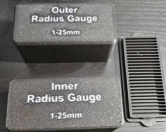 Labeled Small Box for Radius Gauge