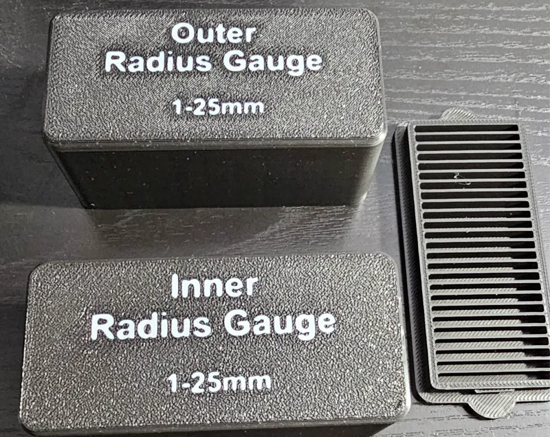 Labeled Small Box for Radius Gauge