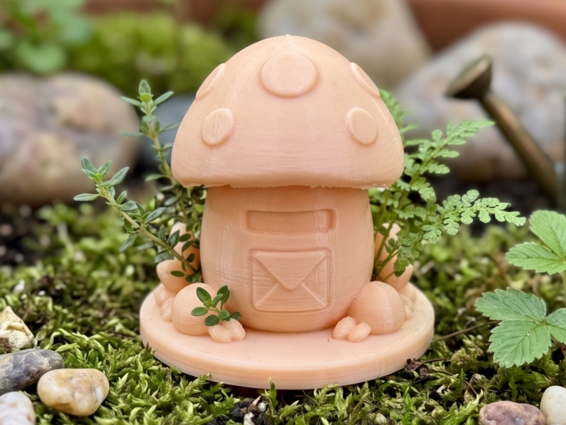 Kawaii Mushroom Mailbox Desk Decor