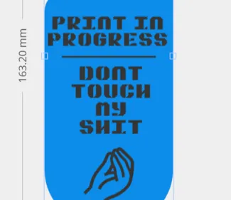 Door hanger - Print in progress