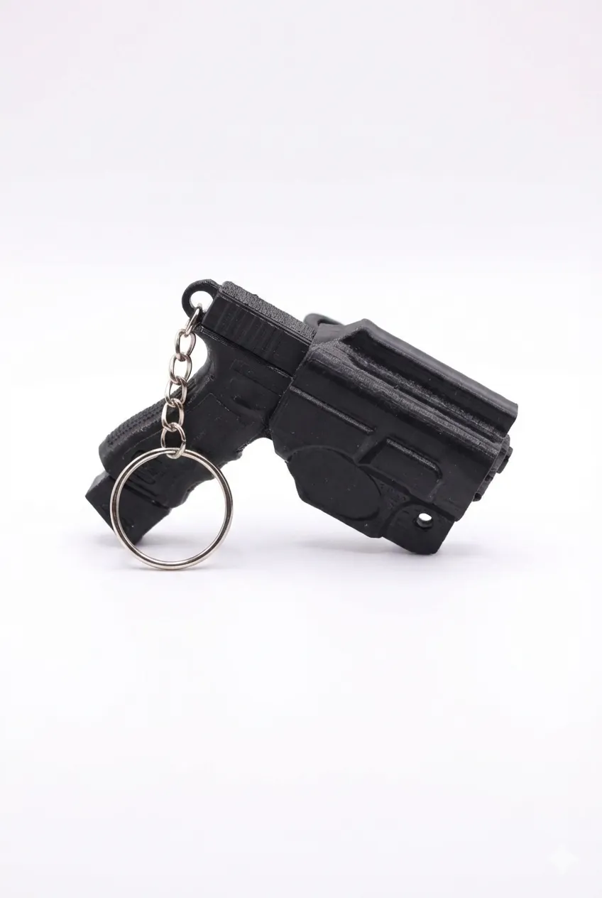 The QuickDraw Keychain - Mini Pistol & Holster view 3