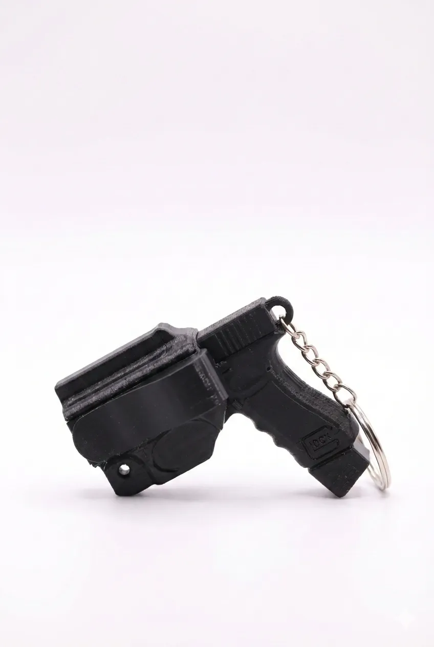 The QuickDraw Keychain - Mini Pistol & Holster view 4