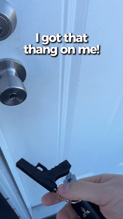 The QuickDraw Keychain - Mini Pistol & Holster view 2