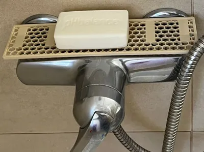 Pipe Mounted Shower Soap Holder