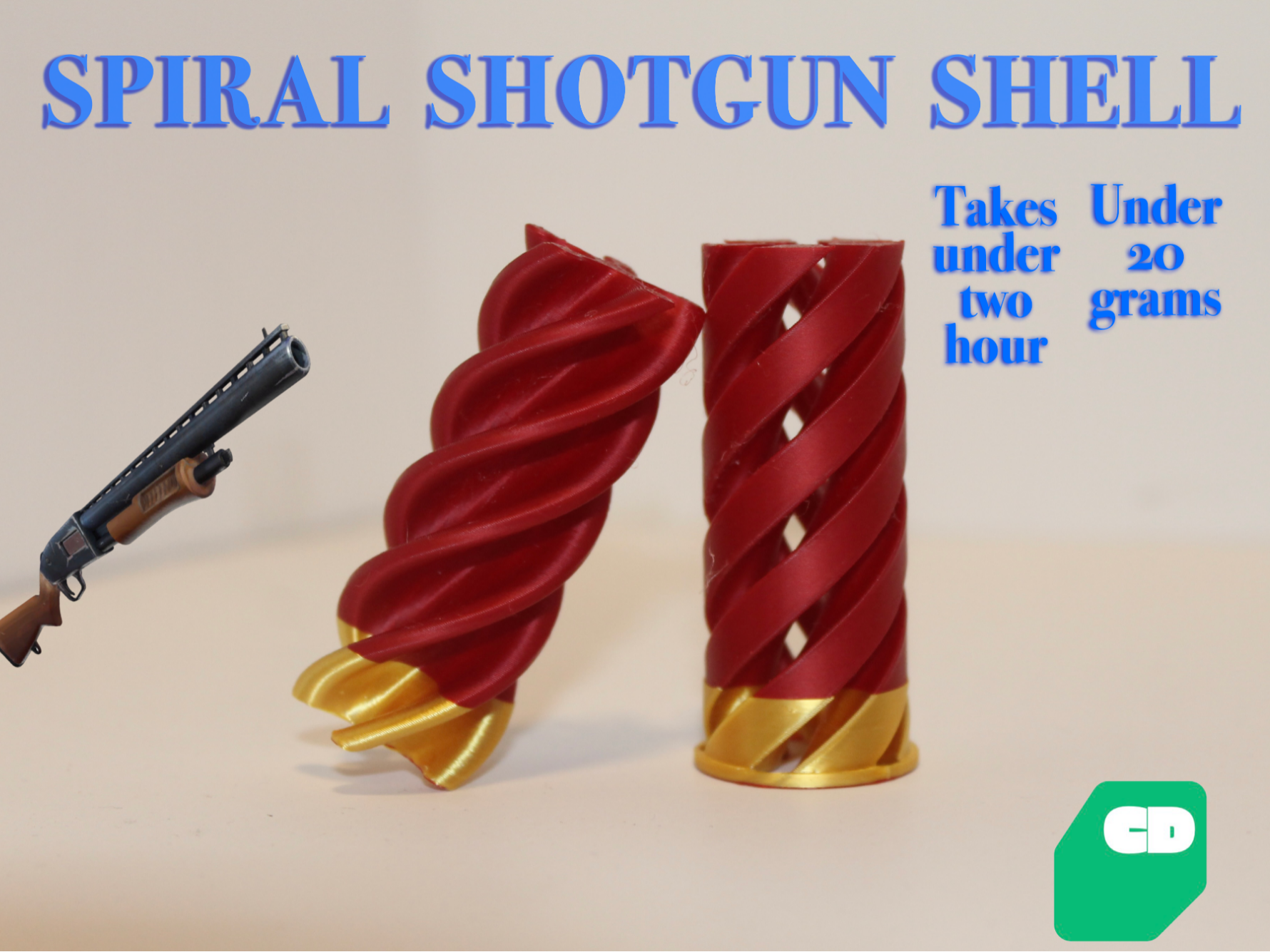 Spiral shotgun shell