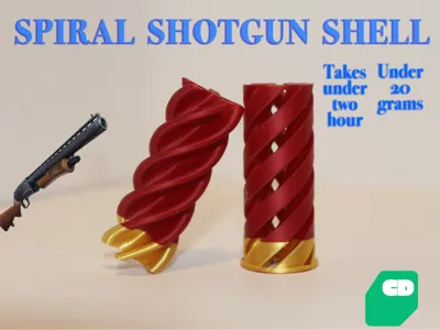 Spiral shotgun shell
