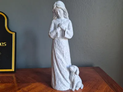 girl with dog
