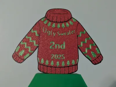 Ugly Sweater Contest Trophies 2025
