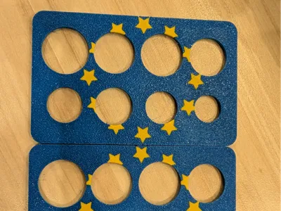 Euro coin collection card