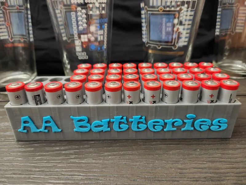 48x AA batteries storage for junk drawer - AMS