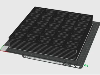 Gridfinity 5x5 Baseplate Stack 8-high