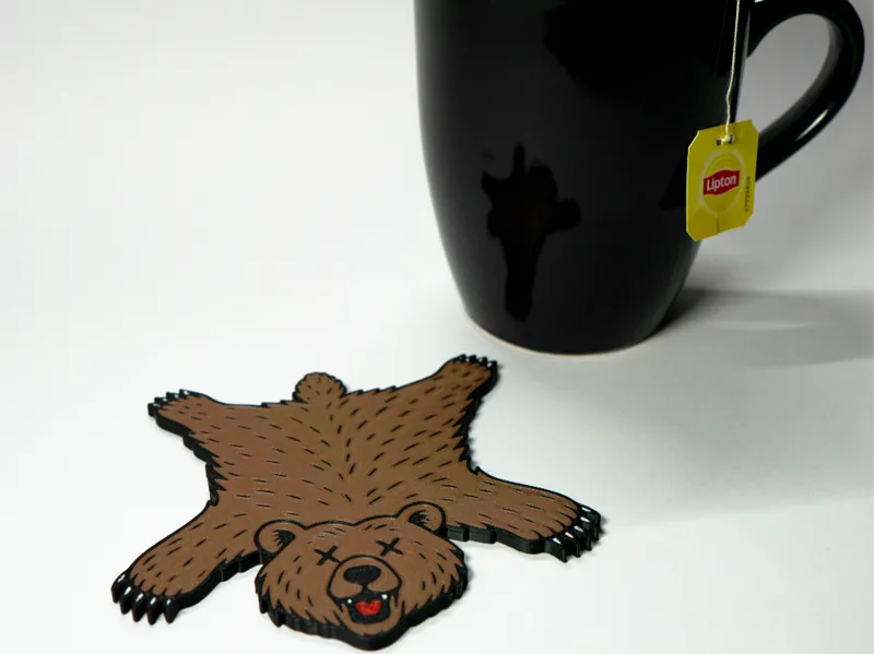 Bear Rug Tea Coaster