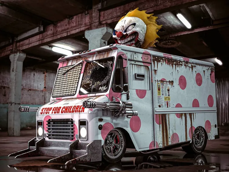 Sweet Tooth Ice Cream Truck Litho
