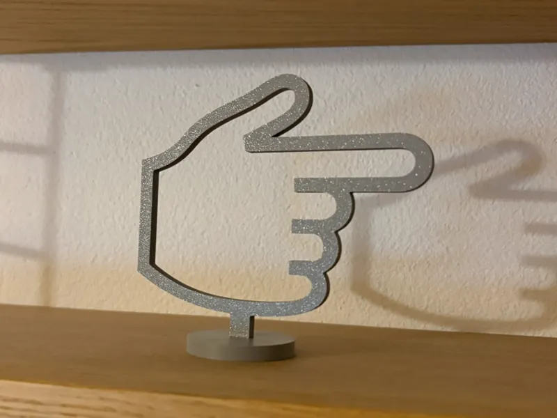 Emoji-Aufsteller - Point at
