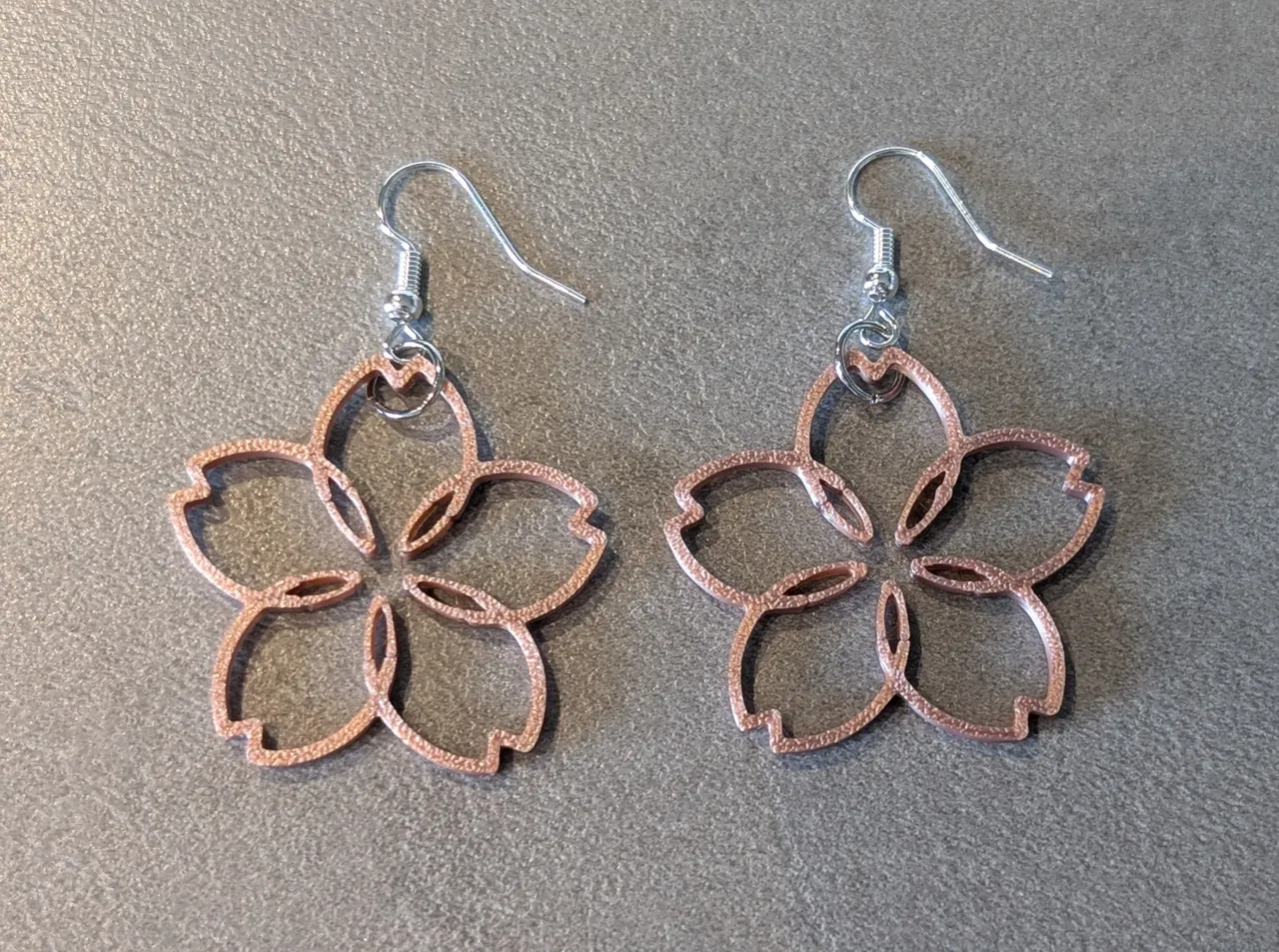 Chic Sakura Earrings - Silk Rose Gold view 4