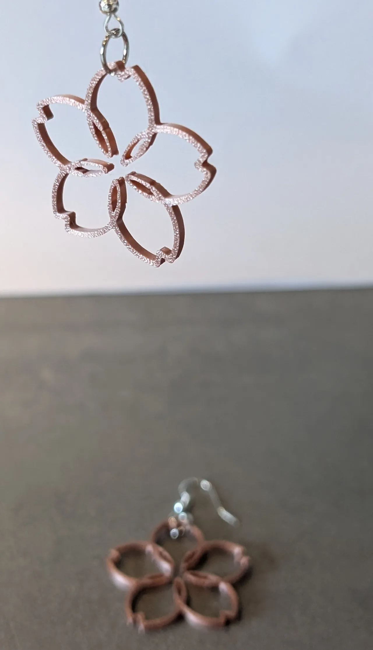 Chic Sakura Earrings - Silk Rose Gold view 3