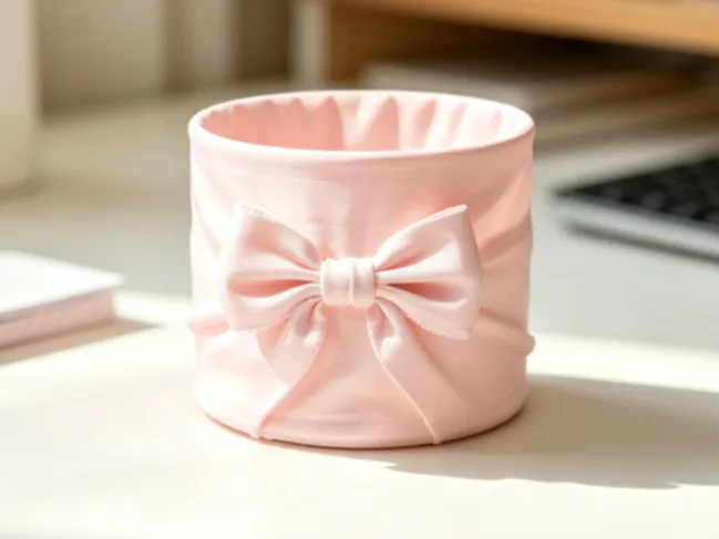 Bowknot texture pen holder storage