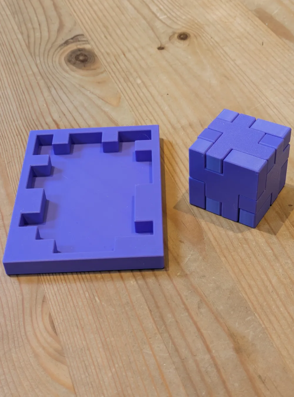 Cube flat puzzle 5 of 6 - with two ways to solve - Free 3D Print Model ...