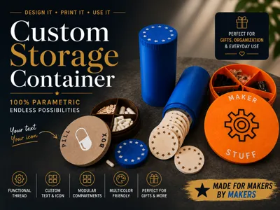 Parametric Threaded Container – Customize It!