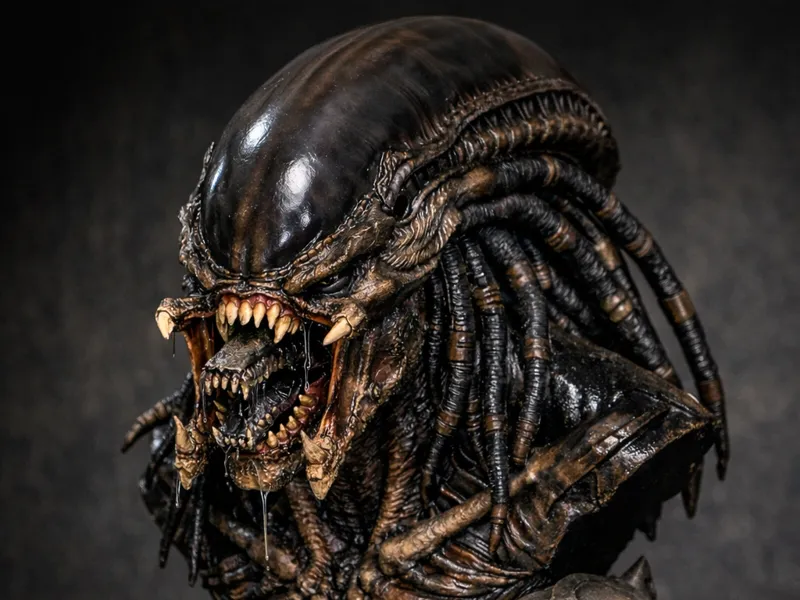 Predalien Bust – Sci-Fi Horror Sculpture (Fan Art)