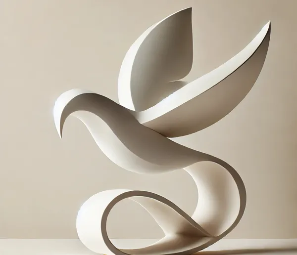 Sculpture minimaliste d'oiseau