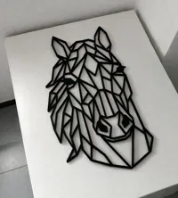 Tête de cheval géométrique murale — photo 4
