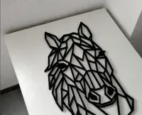 Tête de cheval géométrique murale — photo 3