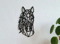 Tête de cheval géométrique murale — photo 1