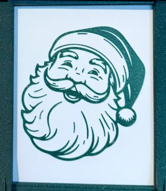 Santa panel for Arctic Glow Christmas Lantern