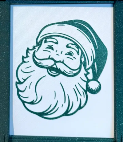 Santa panel for Arctic Glow Christmas Lantern