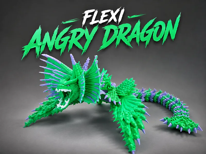 Flexi Angry Dragon – Posable Articulated Dragon 
