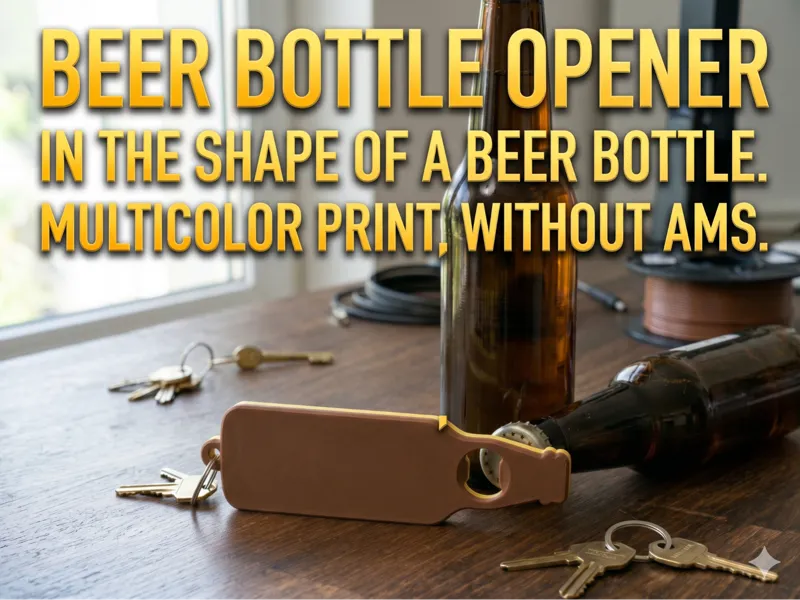 Bottle Opener Multicolor Print Without AMS